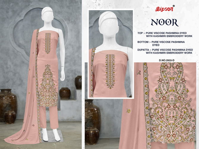 Noor 2933 Viscose Pashmina Embroidery Dress Material Wholesale Shop In Surat